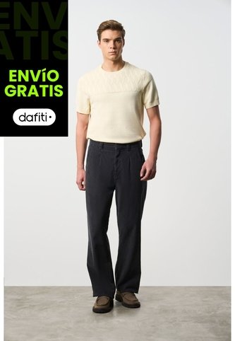 Pantalón Semi Holgado Para Hombre Ivy Pantalón Semi Holgado Para Hombre Ivy Gris Pistola 32 VÉLEZ Vélez
