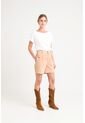 Short Ciboria De Cuero Gamuza Para Mujer Tiro Alto Short Ciboria De Cuero Gamuza Para Mujer Tiro Alto Arena 10 VÉLEZ de Vélez