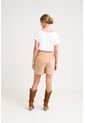 Short Ciboria De Cuero Gamuza Para Mujer Tiro Alto Short Ciboria De Cuero Gamuza Para Mujer Tiro Alto Arena 10 VÉLEZ de Vélez