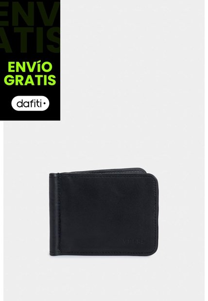 Porta Billetes De Cuero Contrastes Porta Billetes De Cuero Contrastes Negro VÉLEZ