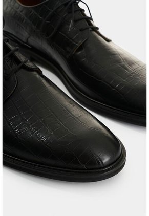 Zapatos De Cordón De Cuero Para Hombre Croco Zapatos De Cordón De Cuero Para Hombre Croco Negro 45 VÉLEZ