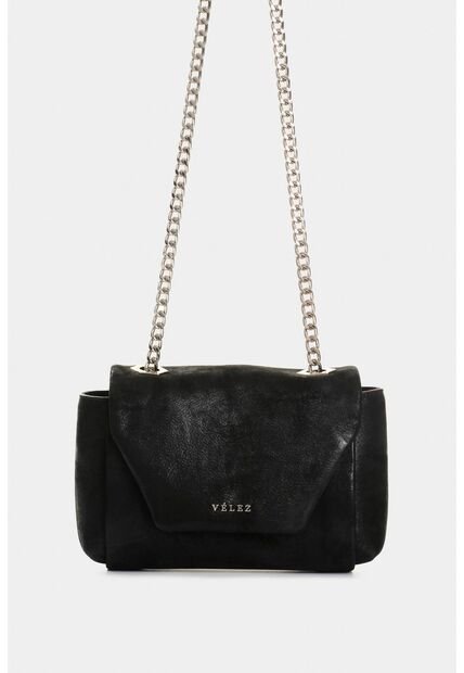 Manos Libres Mini Lili De Cuero Para Mujer Con Cadena Manos Libres Mini Lili De Cuero Para Mujer Con Cadena Negro VÉLEZ