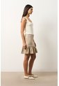 Falda Mini En Lino Con Folia Para Mujer Savia Falda Mini En Lino Con Folia Para Mujer Savia Arena 12 VÉLEZ de Vélez