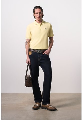 Polo Manga Corta Semi Fit Para Hombre Polo Manga Corta Semi Fit Para Hombre Amarillo XS VÉLEZ Vélez