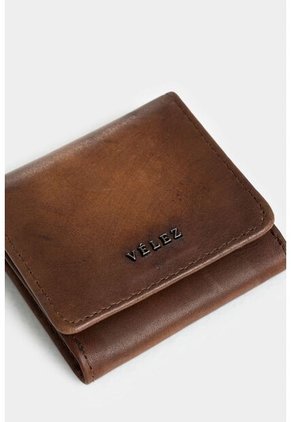 Monedero Rústico De Cuero Para Hombre Con Pasador Monedero Rústico De Cuero Para Hombre Con Pasador Miel VÉLEZ