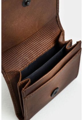 Monedero Rústico De Cuero Para Hombre Con Pasador Monedero Rústico De Cuero Para Hombre Con Pasador Miel VÉLEZ