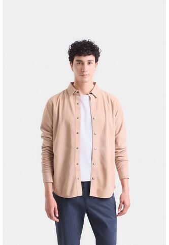 Camisa Manga Larga Para Hombre Gamuza Camisa Manga Larga Para Hombre Gamuza Arena L VÉLEZ Vélez