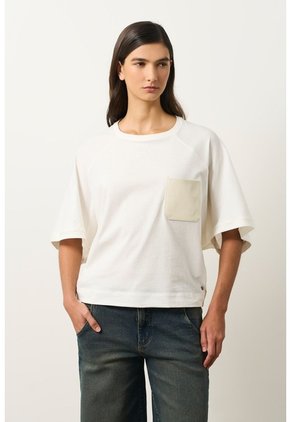 Camiseta Ópalo Para Mujer Manga Ranglan Camiseta Ópalo Para Mujer Manga Ranglan Crema XS VÉLEZ