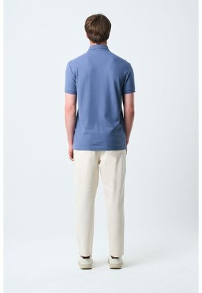 Polo Manga Corta Essential Para Hombre Textura Polo Manga Corta Essential Para Hombre Textura Azul XXL VÉLEZ