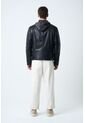 Chaqueta Belmont De Cuero Para Hombre Capucha Y Pechera Chaqueta Belmont De Cuero Para Hombre Capucha Y Pechera Negro L VÉLEZ de Vélez