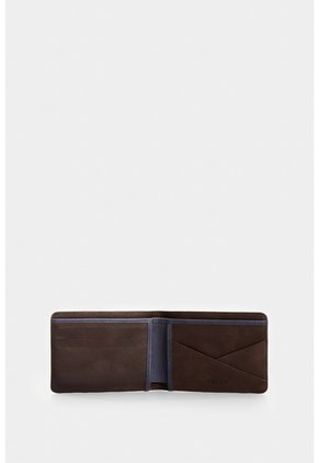 Billetera Oasis De Cuero Para Hombre Detalle Contraste Billetera Oasis De Cuero Para Hombre Detalle Contraste Cafe VÉLEZ