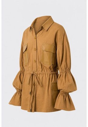 Chaqueta Fugaz Para Mujer Tipo Parka Chaqueta Fugaz Para Mujer Tipo Parka Miel XL VÉLEZ