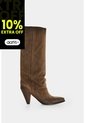 Bota Texana En Cuero Gamuzado Para Mujer Sierra Bota Texana En Cuero Gamuzado Para Mujer Sierra Tabaco 35 VÉLEZ de Vélez