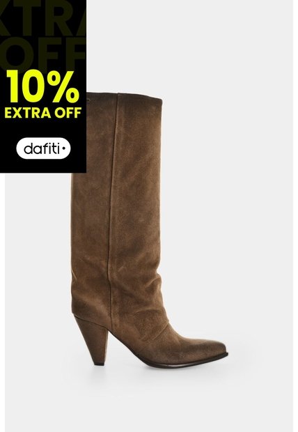 Bota Texana En Cuero Gamuzado Para Mujer Sierra Bota Texana En Cuero Gamuzado Para Mujer Sierra Tabaco 35 VÉLEZ