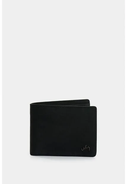 Billetera Terra De Cuero Para Hombre Interior Contraste Billetera Terra De Cuero Para Hombre Interior Contraste Negro VÉLEZ