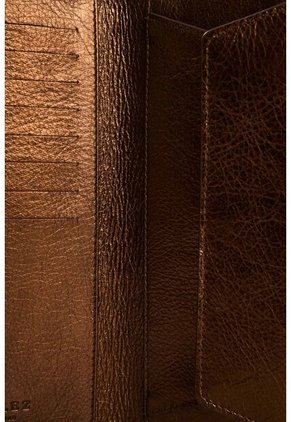 Billetera Porta Chequera De Cuero Folia Para Mujer Extravaganza Billetera Porta Chequera De Cuero Folia Para Mujer Extravaganza Bronce VÉLEZ