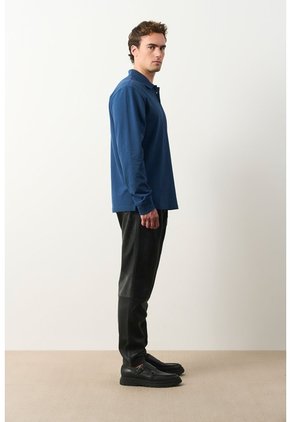Polo Manga Larga En Algodón Para Hombre Nápoles Polo Manga Larga En Algodón Para Hombre Nápoles Azul Oscuro S VÉLEZ