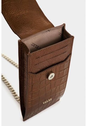 Porta Celular De Cuero Folia Para Mujer Serpia Porta Celular De Cuero Folia Para Mujer Serpia Bronce VÉLEZ