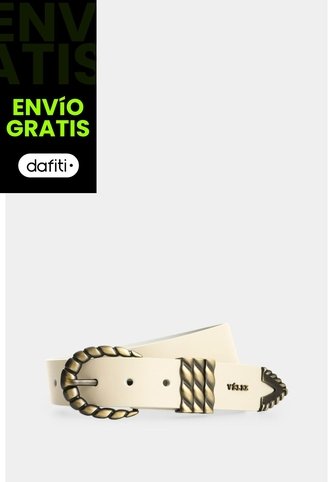 Cinturón Unifaz En Cuero Para Mujer Tikal Cinturón Unifaz En Cuero Para Mujer Tikal Crema XL VÉLEZ Vélez