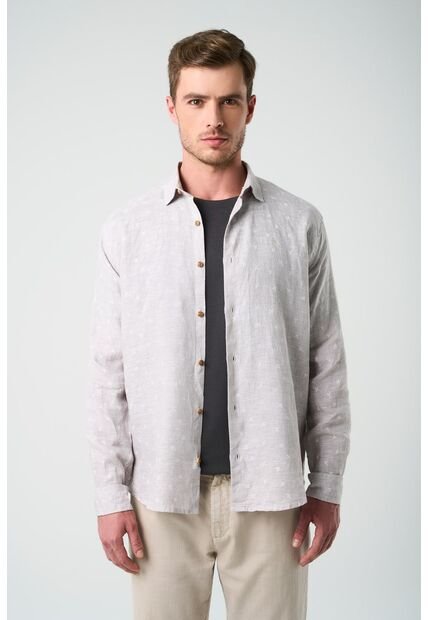 Camisa Lyra De Lino Para Hombre Estampada Camisa Lyra De Lino Para Hombre Estampada Gris XXL VÉLEZ