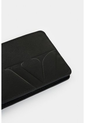 Billetera Alden De Cuero Para Hombre Monogram Billetera Alden De Cuero Para Hombre Monogram Negro VÉLEZ