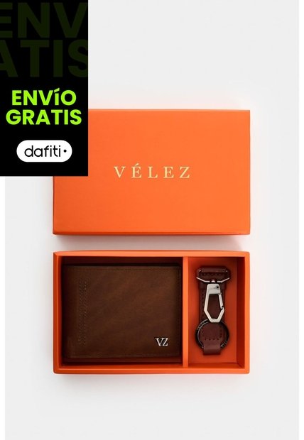 Kit Billetera + Llavero De Cuero Para Hombre Brand 2 Kit Billetera + Llavero De Cuero Para Hombre Brand 2 Brandy VÉLEZ