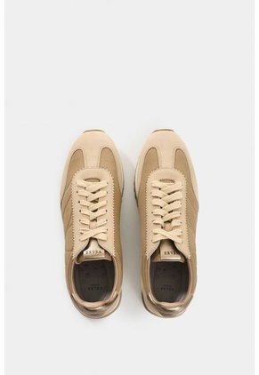 Tenis De Cuero Y Textil Para Mujer Flora Tenis De Cuero Y Textil Para Mujer Flora Arena 40 VÉLEZ