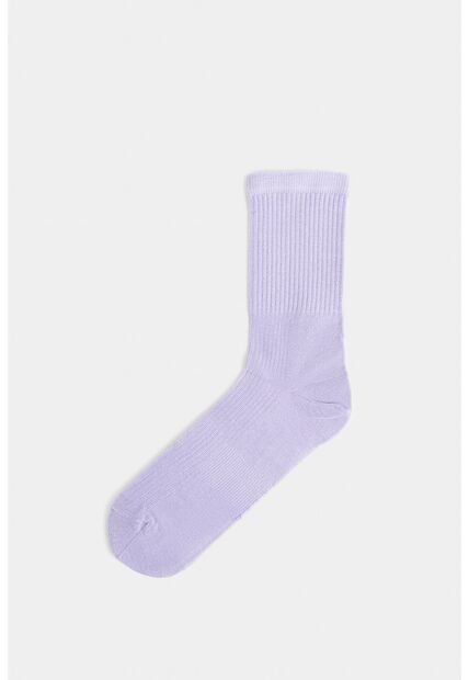 Calcetines Media Pierna De Algodón Con Jacquard Para Hombre Diseño Unicolor Calcetines Media Pierna De Algodón Con Jacquard Para Hombre Diseño Unicolor Lila XS VÉLEZ
