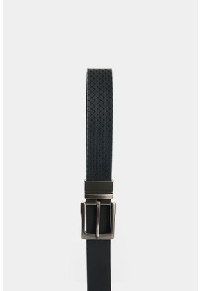Cinturón Doble Faz De Cuero Para Hombre Gael Cinturón Doble Faz De Cuero Para Hombre Gael Azul Oscuro 30 VÉLEZ