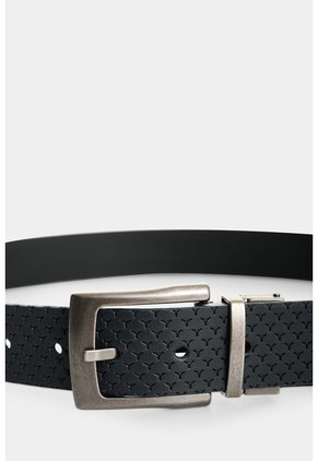 Cinturón Doble Faz De Cuero Para Hombre Gael Cinturón Doble Faz De Cuero Para Hombre Gael Azul Oscuro 30 VÉLEZ