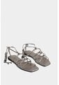 Sandalia Plana Mentha De Cuero Para Mujer Capellada Anudada Sandalia Plana Mentha De Cuero Para Mujer Capellada Anudada Plata 36 VÉLEZ de Vélez