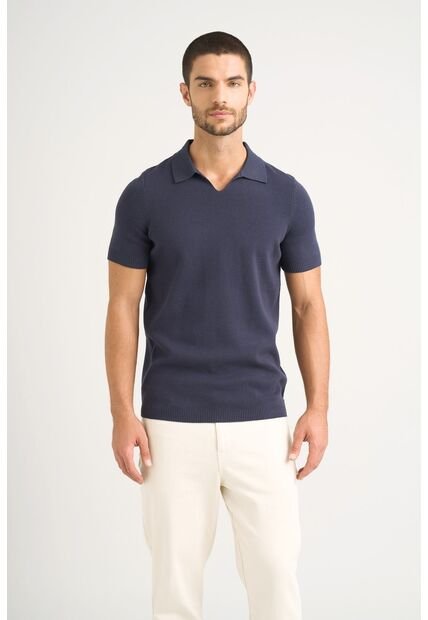 Polo Tejida Para Hombre Cuello En V Polo Tejida Para Hombre Cuello En V Azul Oscuro XL Vélez