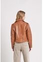 Chaqueta Biker Natura De Cuero Para Mujer Semi Ajustada Chaqueta Biker Natura De Cuero Para Mujer Semi Ajustada Miel M VÉLEZ de Vélez