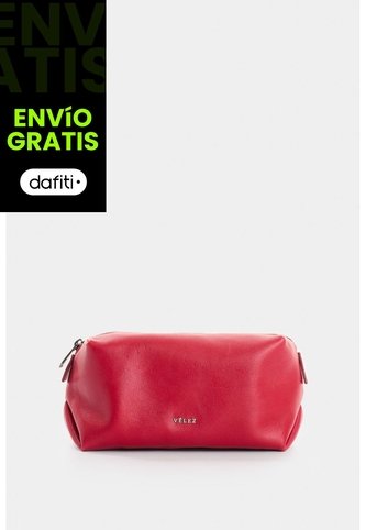 Cosmetiquera Mini De Cuero Para Mujer Moon Cosmetiquera Mini De Cuero Para Mujer Moon Rojo VÉLEZ Vélez