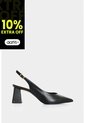 Tacones Cerrados San Joaquin De Cuero Para Mujer Detalle Contraste Tacones Cerrados San Joaquin De Cuero Para Mujer Detalle Contraste Negro 39 VÉLEZ de Vélez