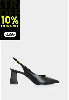 Tacones Cerrados San Joaquin De Cuero Para Mujer Detalle Contraste Tacones Cerrados San Joaquin De Cuero Para Mujer Detalle Contraste Negro 39 VÉLEZ
