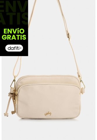 Manos Libres En Lona Y Cuero Para Mujer Tabata Manos Libres En Lona Y Cuero Para Mujer Tabata Blanco VÉLEZ Vélez