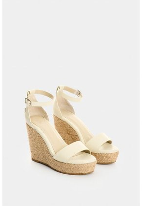 Sandalia Plataforma Dunas En Cuero Y Yute Para Mujer Sandalia Plataforma Dunas En Cuero Y Yute Para Mujer Arena 41 VÉLEZ