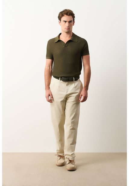 Polo Manga Corta Draco 2.0 Tejida Para Hombre Texturizada Polo Manga Corta Draco 2.0 Tejida Para Hombre Texturizada Verde Oliva M VÉLEZ
