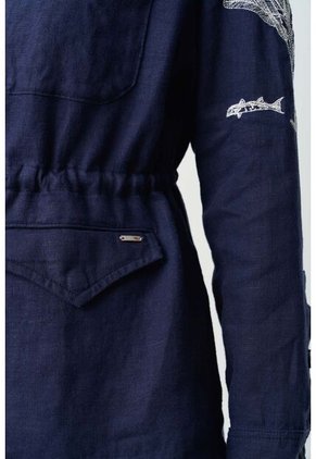 Chaqueta Tipo Parka Para Mujer Fit Suelto Chaqueta Tipo Parka Para Mujer Fit Suelto Azul Oscuro XXL VÉLEZ