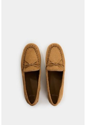 Mocasines De Cuero Pelo Para Mujer Harbor Mocasines De Cuero Pelo Para Mujer Harbor Miel 35 VÉLEZ