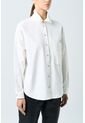 Camisa Avellano Manga Larga Oversized Para Mujer Hombro Rodado Camisa Avellano Manga Larga Oversized Para Mujer Hombro Rodado Crema L VÉLEZ de Vélez