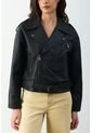 Chaqueta Biker De Cuero Para Mujer Tessa Chaqueta Biker De Cuero Para Mujer Tessa Negro S VÉLEZ de Vélez