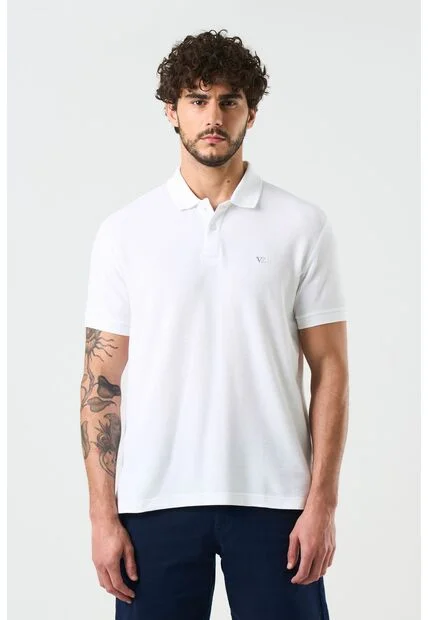 Polo Manga Corta Essential Para Hombre Textura Polo Manga Corta Essential Para Hombre Textura Blanco XL VÉLEZ