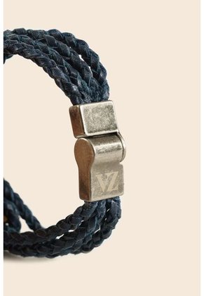 Manilla Klee De Cuero Para Hombre Tejido Artesanal Manilla Klee De Cuero Para Hombre Tejido Artesanal Azul Oscuro Vélez