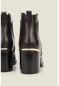 Botines Tacón Burgos De Cuero Aplique Negro Botines Tacón Burgos De Cuero Aplique Negro 35 Vélez de Vélez