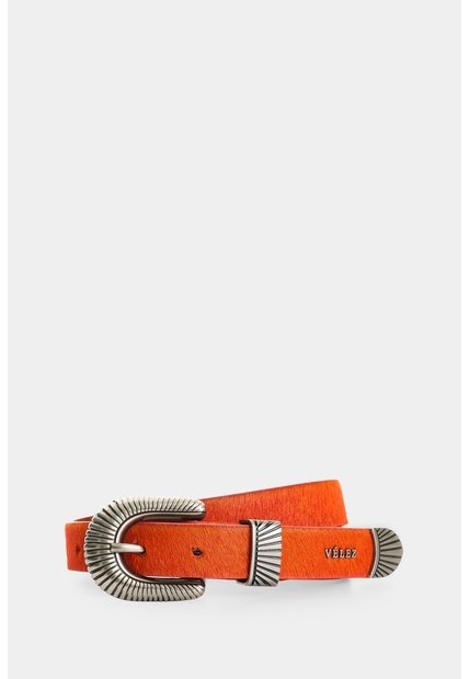 Cinturón Unifaz En Cuero Pelo Para Mujer Tierra Cinturón Unifaz En Cuero Pelo Para Mujer Tierra Naranja L VÉLEZ