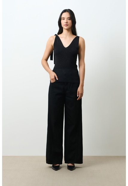 Top Tejido Ajustado Para Mujer Tritón Top Tejido Ajustado Para Mujer Tritón Negro M VÉLEZ