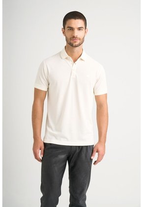 Polo Lucca Manga Corta Para Hombre Texturizada Polo Lucca Manga Corta Para Hombre Texturizada Crema L VÉLEZ