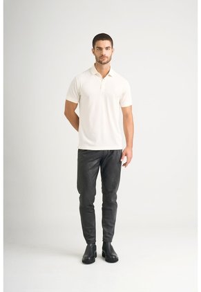Polo Lucca Manga Corta Para Hombre Texturizada Polo Lucca Manga Corta Para Hombre Texturizada Crema L VÉLEZ